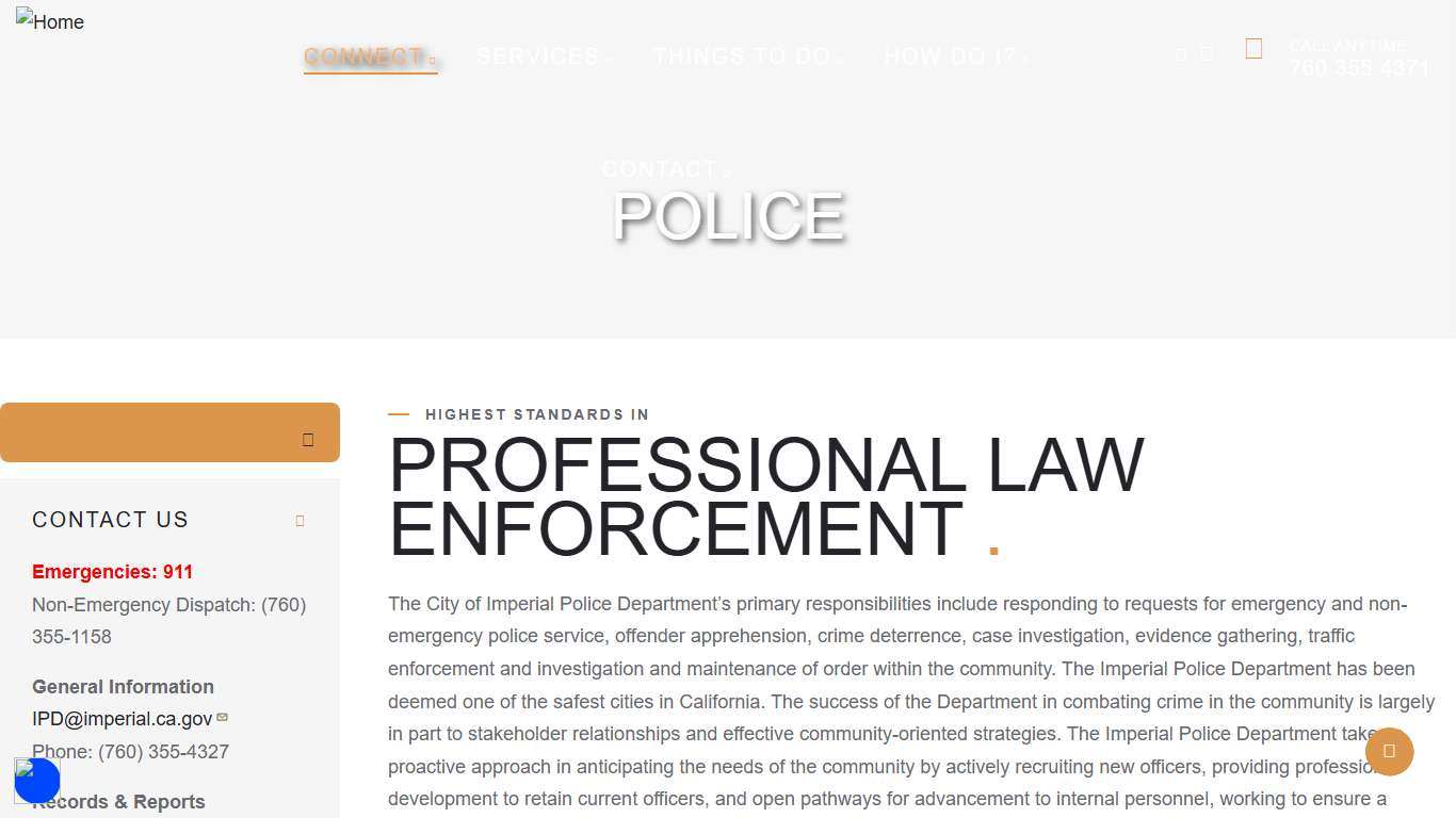 Police The City of Imperial